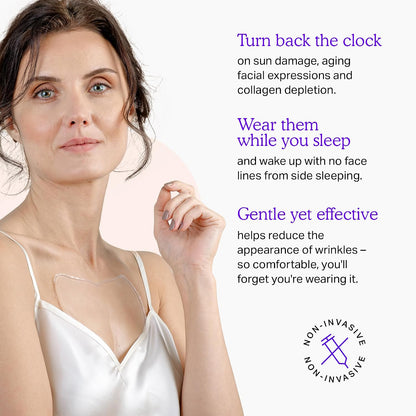 Overnight Silicone Décolleté Pads - Sleep Crease Smoothing - Reusable 2-Pad Set